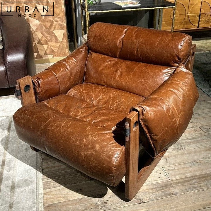 MARGIE Modern Leather Lounge Chair