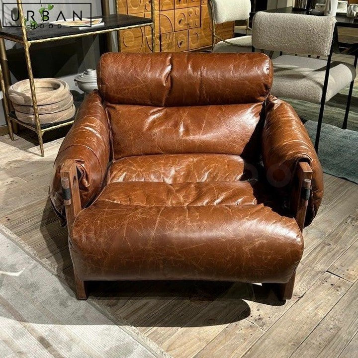 MARGIE Modern Leather Lounge Chair