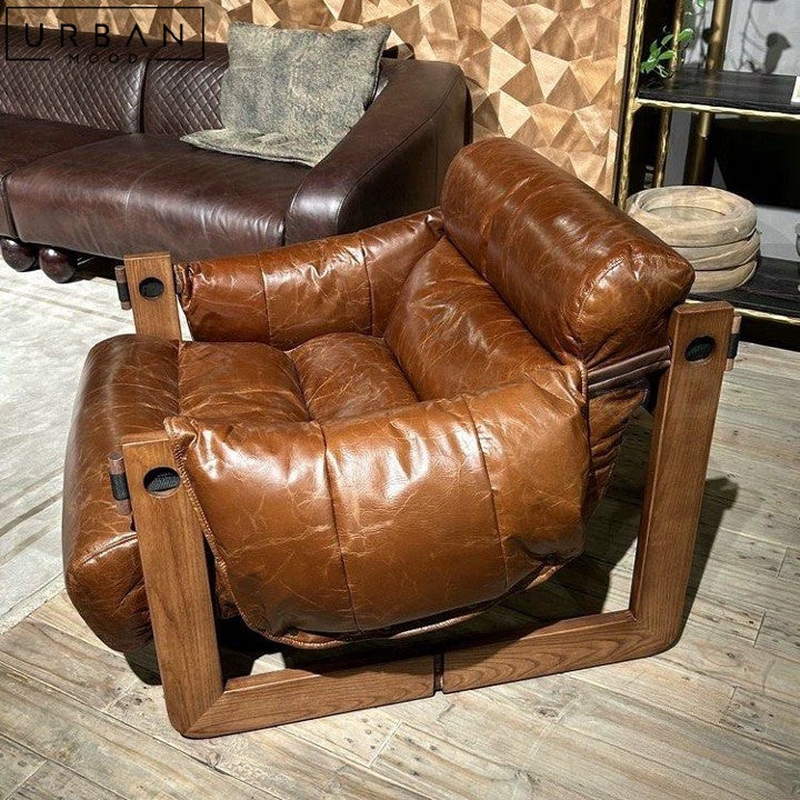 MARGIE Modern Leather Lounge Chair