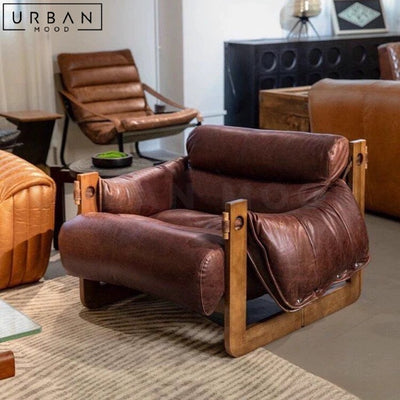 MARGIE Modern Leather Lounge Chair