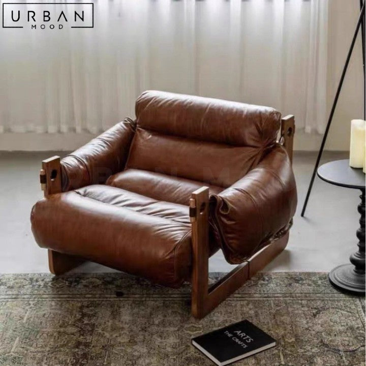 MARGIE Modern Leather Lounge Chair