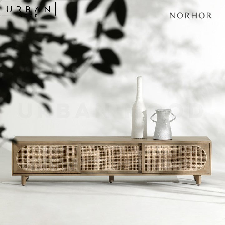 MAGRI Rustic Rattan TV Console