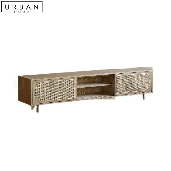 MAGRI Rustic Rattan TV Console