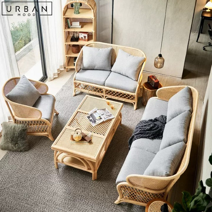 MARIA Japandi Rattan Sofa