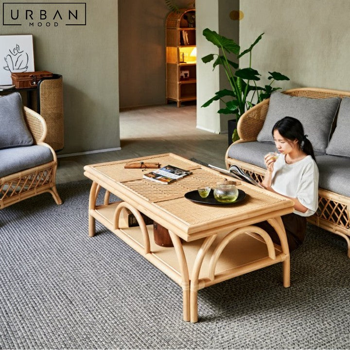 MARIA Japandi Rattan Sofa