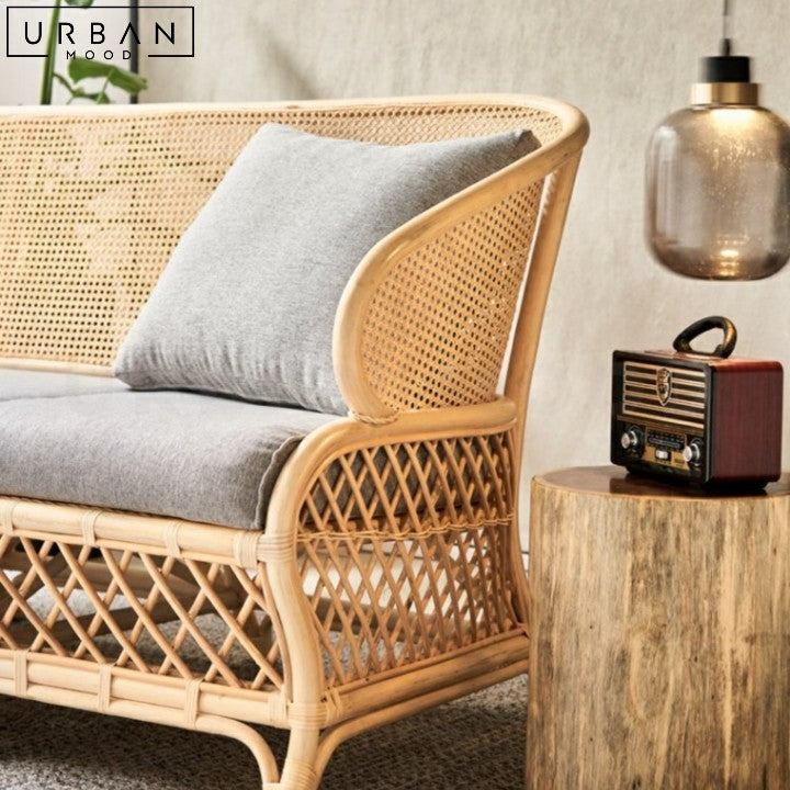 MARIA Japandi Rattan Sofa