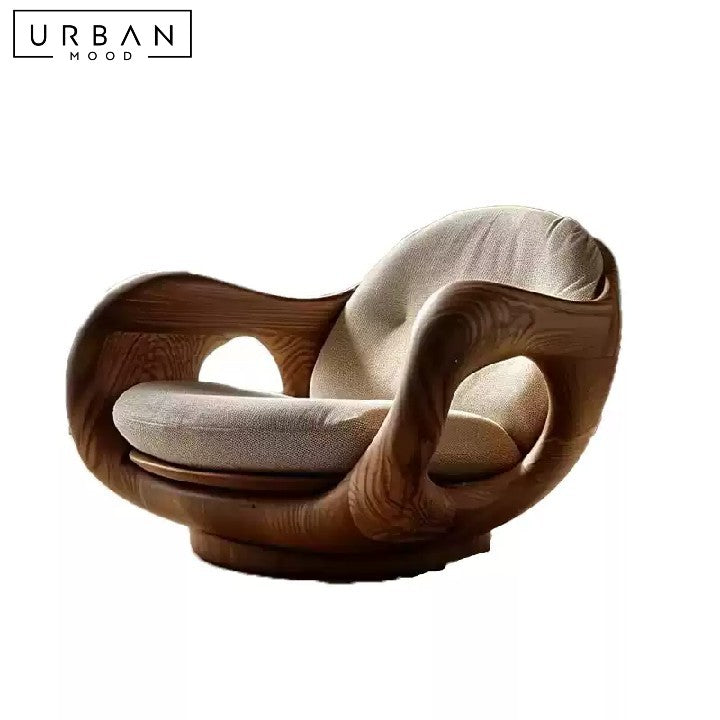 MARINI Modern Solid Wood Lounge Chair
