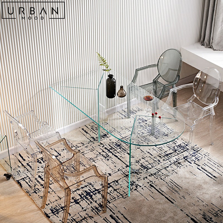 MARKUS Minimalist Glass Dining Table