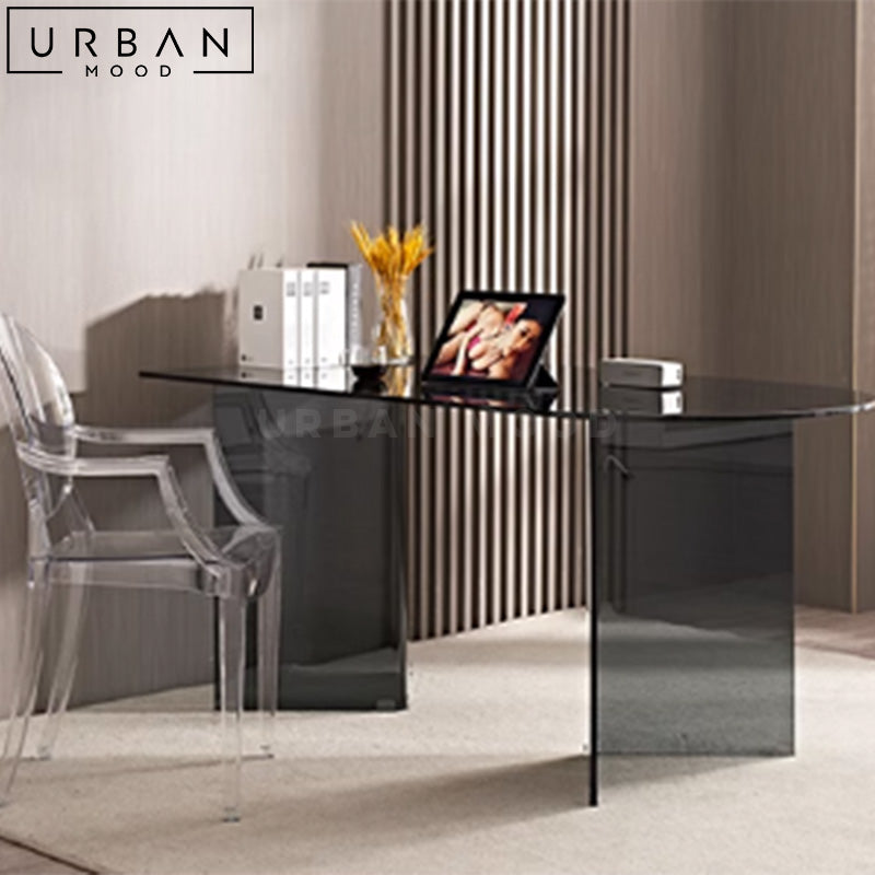 MARKUS Minimalist Glass Dining Table