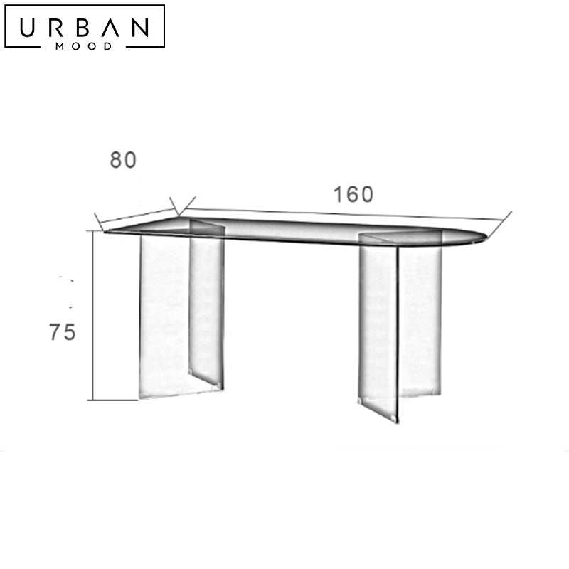 MARKUS Minimalist Glass Dining Table