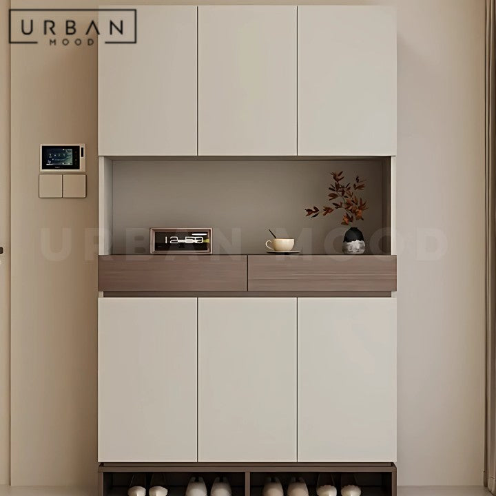 MARKY Modern Solid Wood Shoe Cabinet