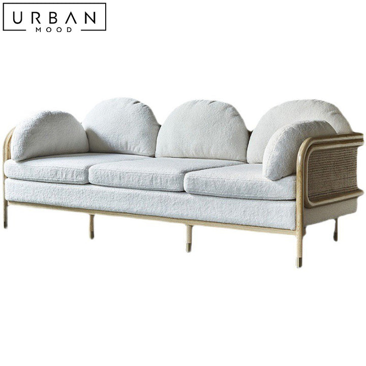 MARSAY Japandi Rattan Sofa