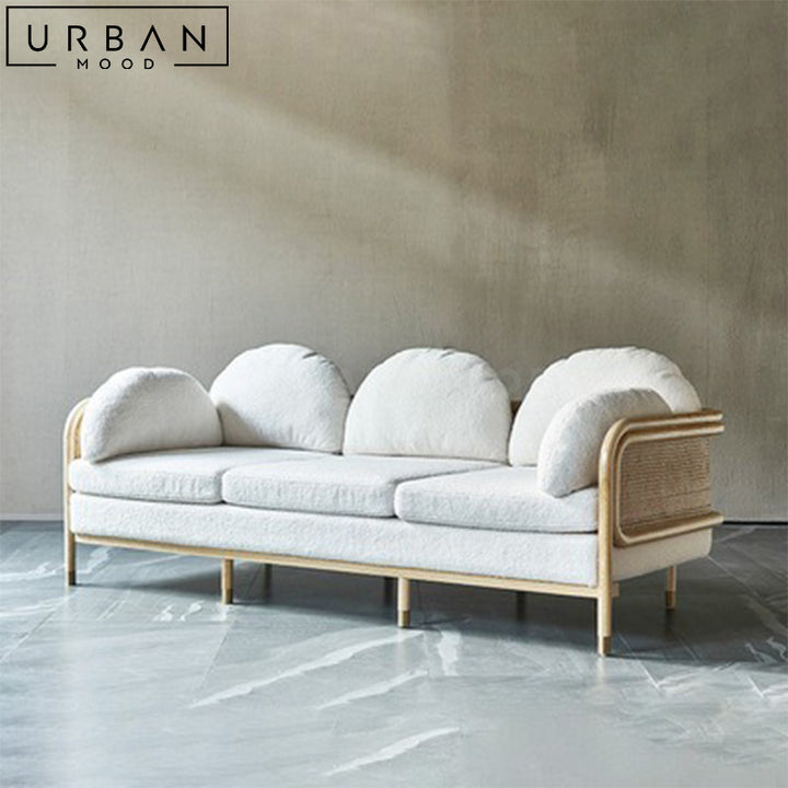 MARSAY Japandi Rattan Sofa