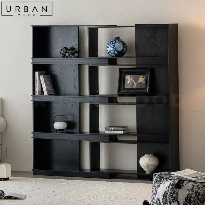 MARDEN Modern Extendable Solid Wood Bookshelf