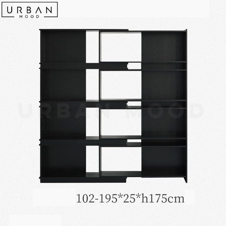 MARDEN Modern Extendable Solid Wood Bookshelf