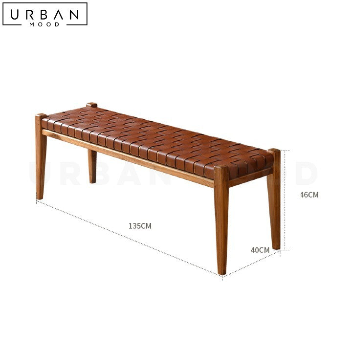 MATTA Retro Leather Bench