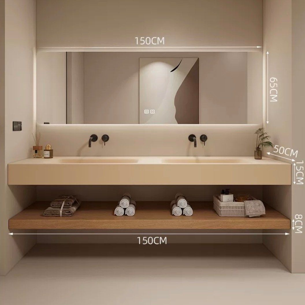 MARVENA Japandi Bathroom Vanity Sink - Urban Mood Singapore