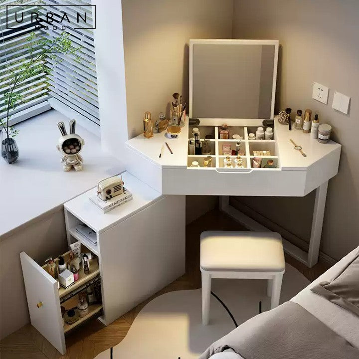 MARWA Modern Corner Vanity Table