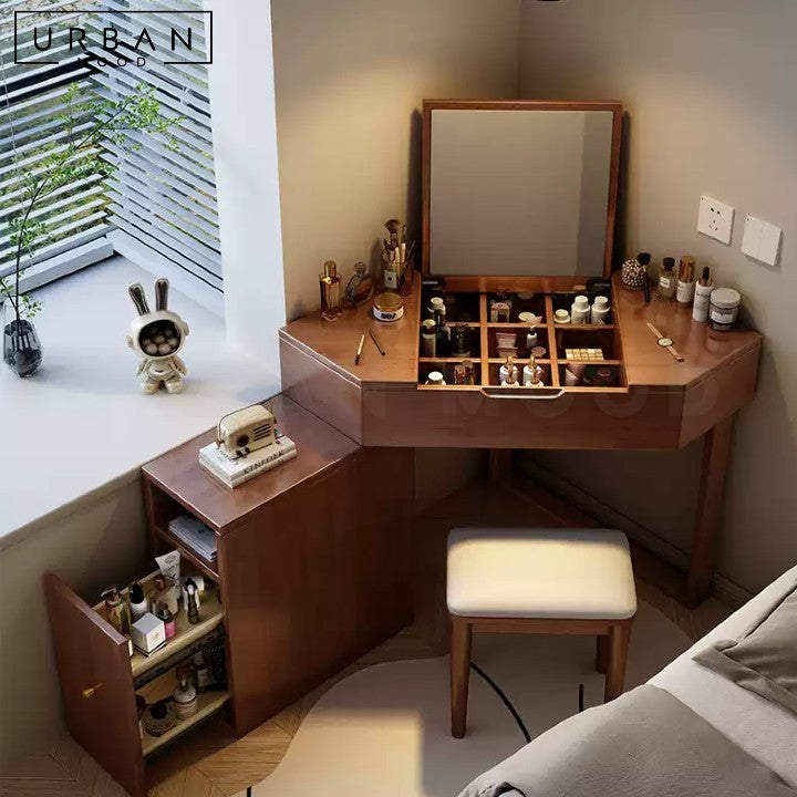 MARWA Modern Corner Vanity Table