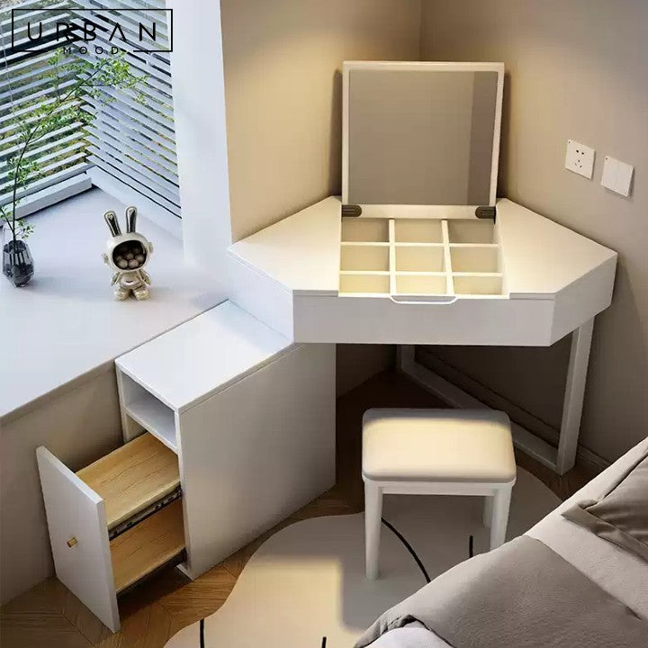 MARWA Modern Corner Vanity Table