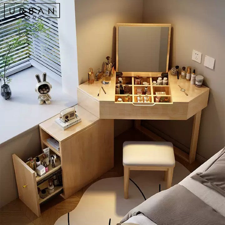 MARWA Modern Corner Vanity Table