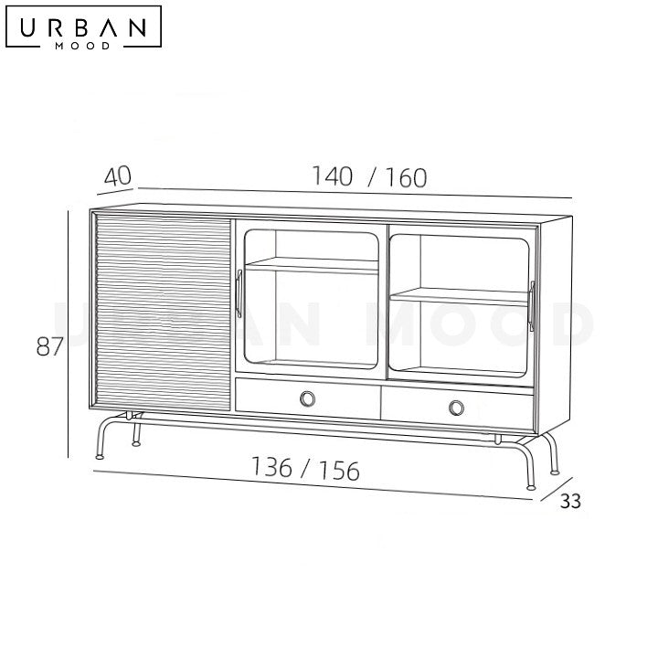 MARZ Japandi Solid Wood Sideboard