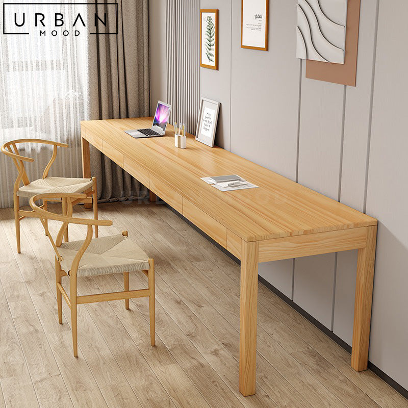 MATE Scandinavian Solid Wood Study Table – Urban Mood