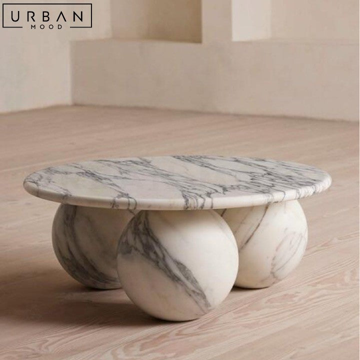 MATHESON Modern Round Marble Coffee Table