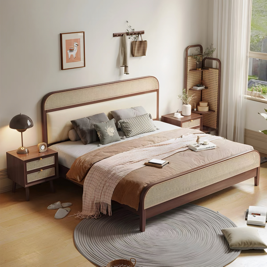 MATTER Rustic Rattan Bedframe - Urban Mood Singapore