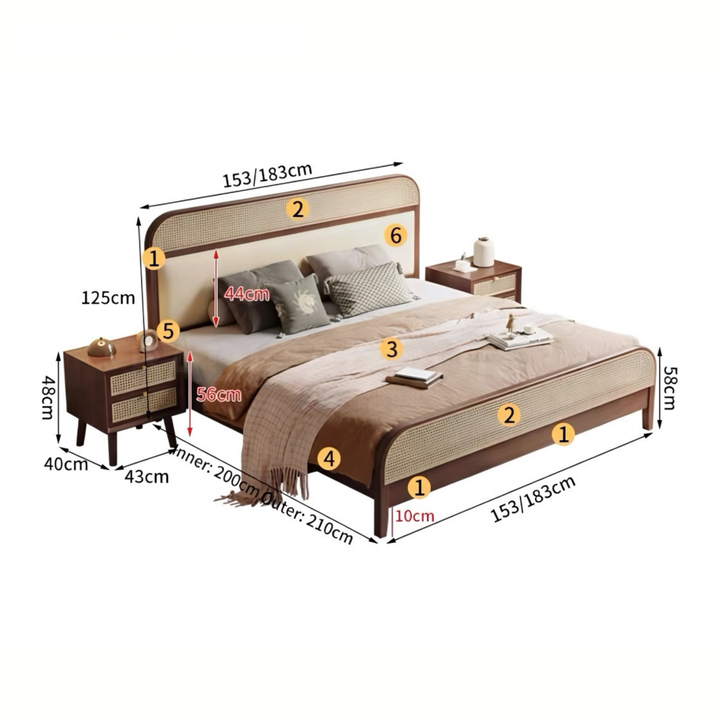 MATTER Rustic Rattan Bedframe - Urban Mood Singapore