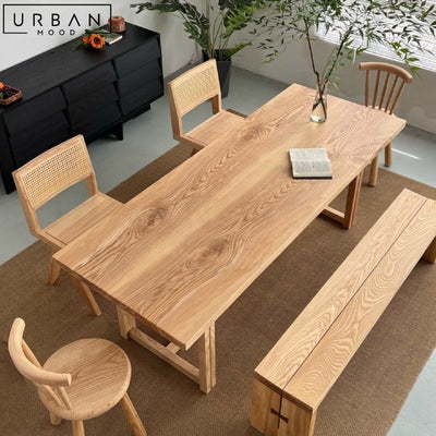 MATTHEWS Oak Wood Dining Table Slab