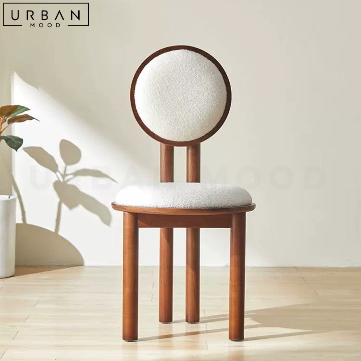 MATTE Oriental Boucle Dining Chair