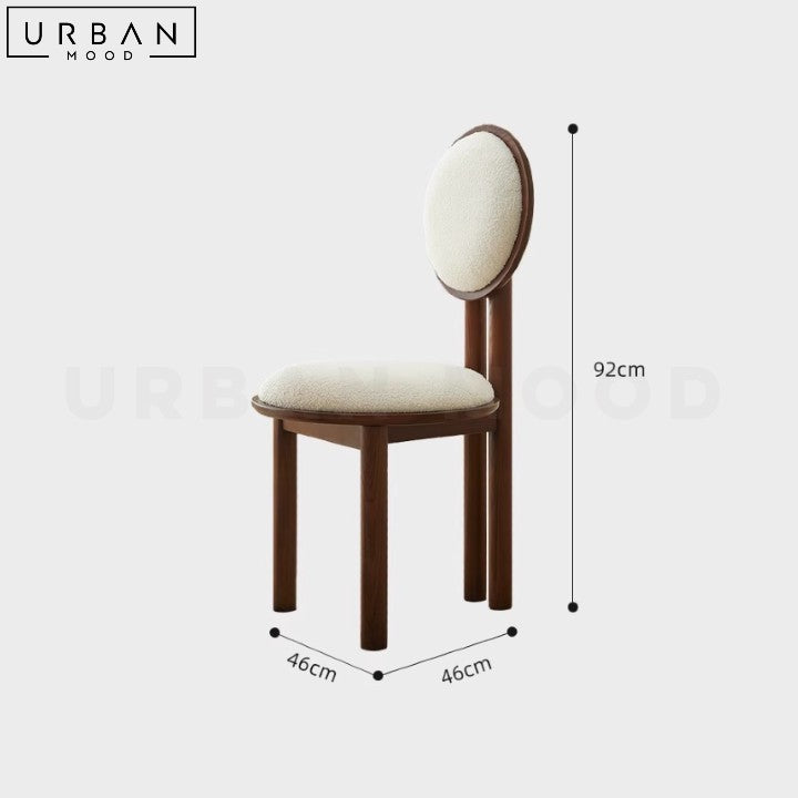 MATTE Oriental Boucle Dining Chair