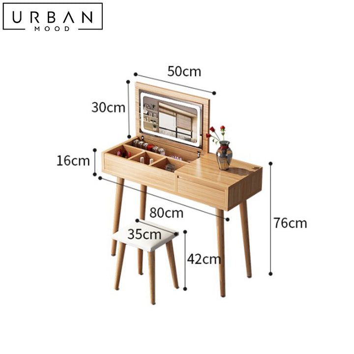 MAWEL Modern Vanity Table Set