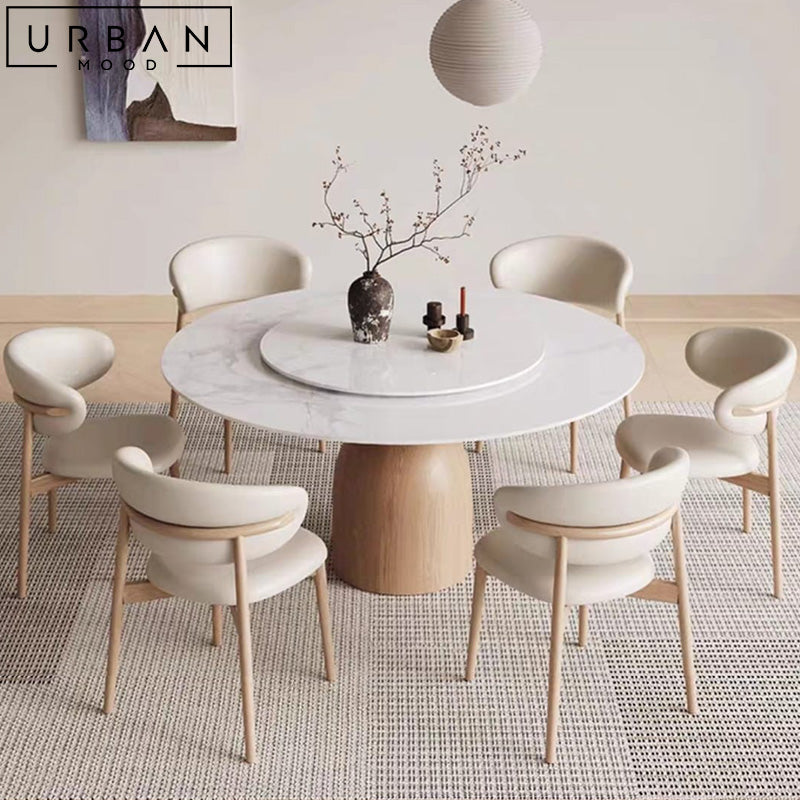 MAYSE Modern Sintered Stone Round Dining Table
