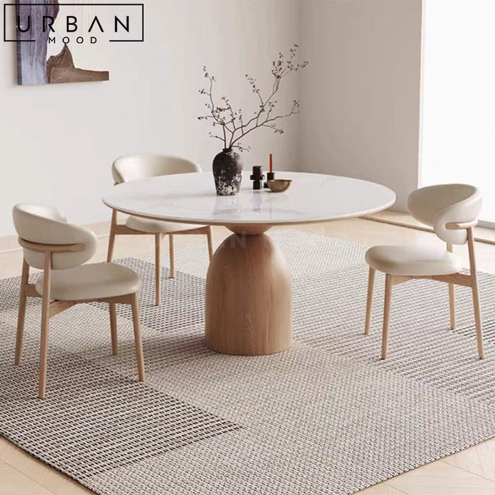 MAYSE Modern Sintered Stone Round Dining Table