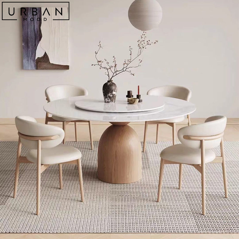 MAYSE Modern Sintered Stone Round Dining Table