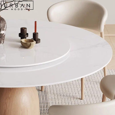 MAYSE Modern Sintered Stone Round Dining Table