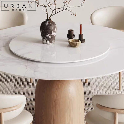 MAYSE Modern Sintered Stone Round Dining Table