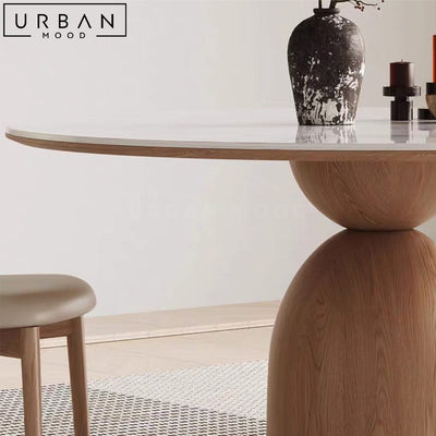 MAYSE Modern Sintered Stone Round Dining Table