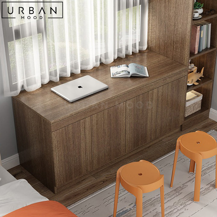 MODER Modern Pull-out Study Table Cabinet