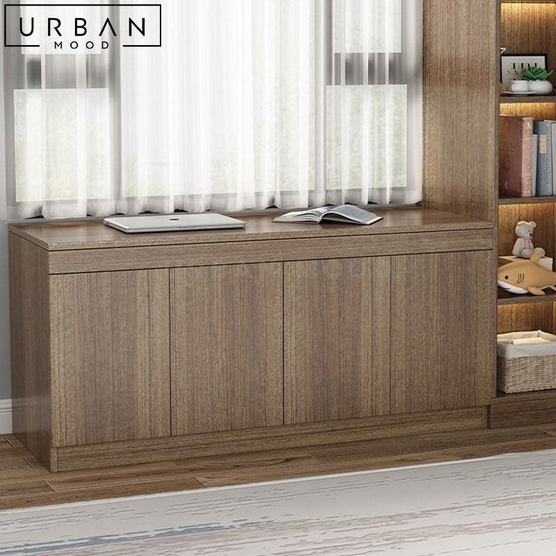 MODER Modern Pull-out Study Table Cabinet