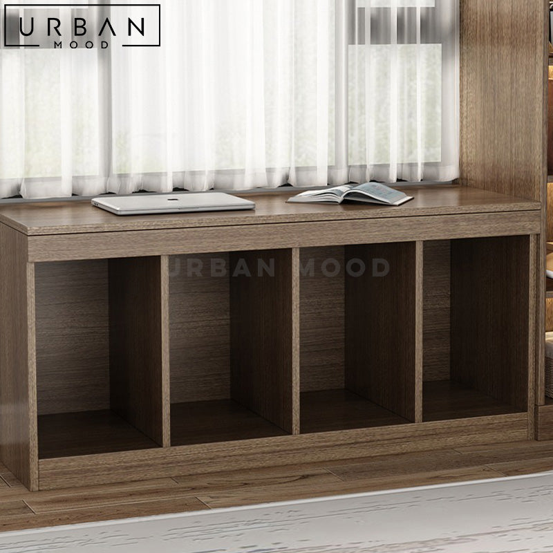 MODER Modern Pull-out Study Table Cabinet