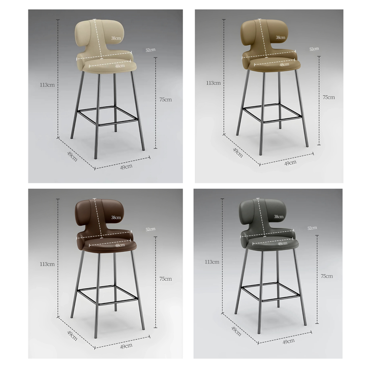 MEDO Modern Leather Bar Stool - Urban Mood Singapore