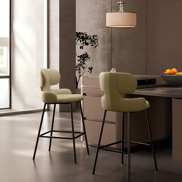 MEDO Modern Leather Bar Stool - Urban Mood Singapore