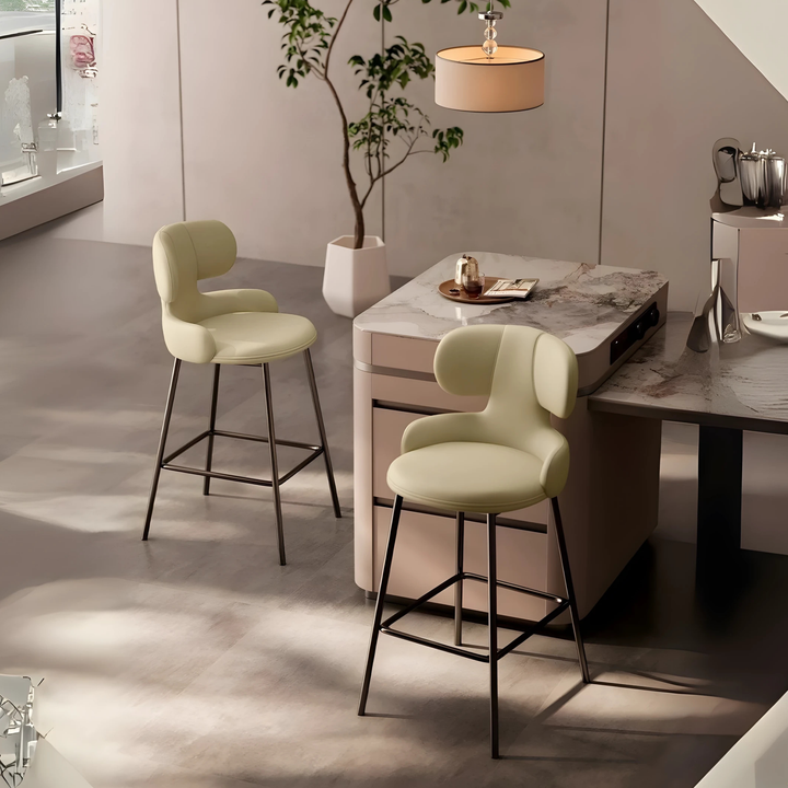MEDO Modern Leather Bar Stool - Urban Mood Singapore