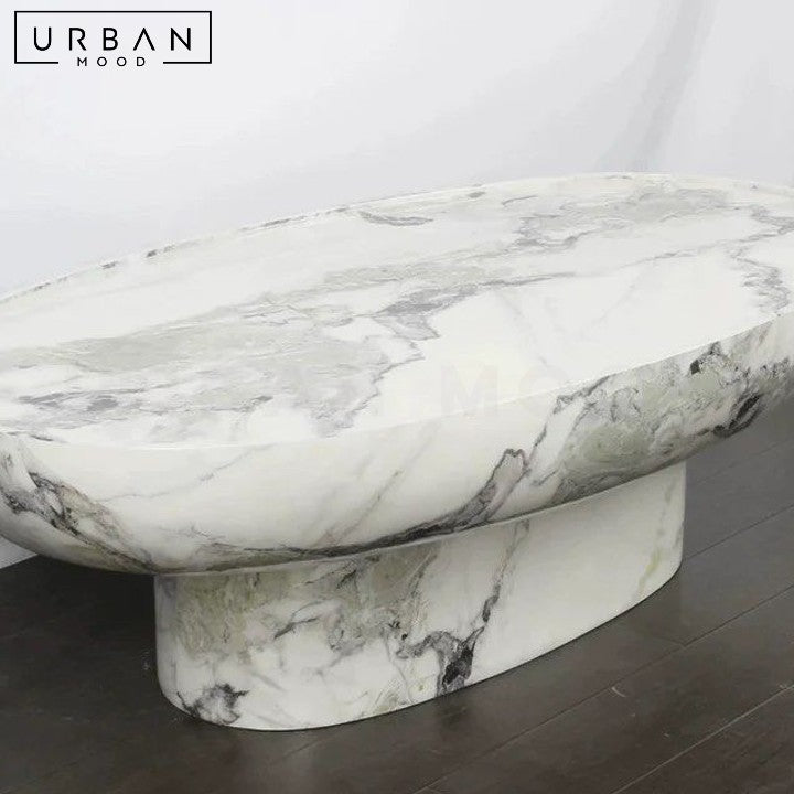 DRANO Modern Round Marble Coffee Table