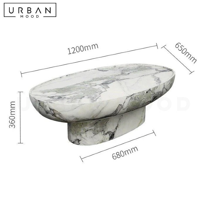 DRANO Modern Round Marble Coffee Table