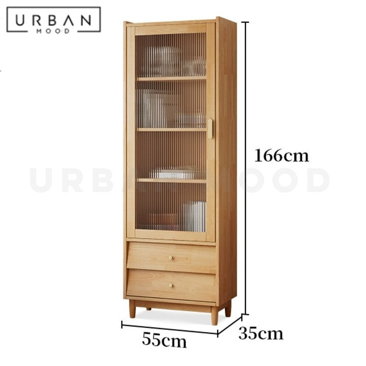 MELLER Modern Solid Wood Tall Cabinet