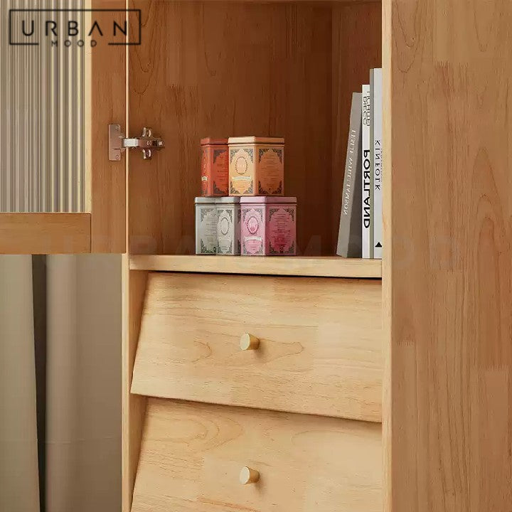 MELLER Modern Solid Wood Tall Cabinet